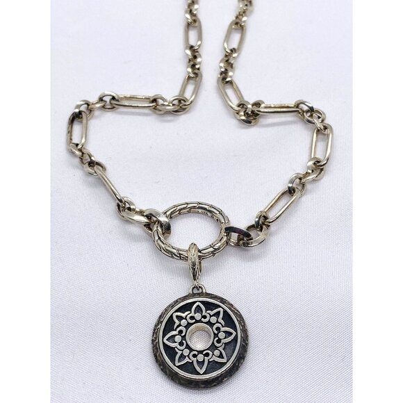John Hardy Jewelry - John Hardy Silver Classic Chain Padma Amulet Keyring Necklace